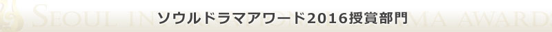 ソウルドラマアワード2016授賞部門